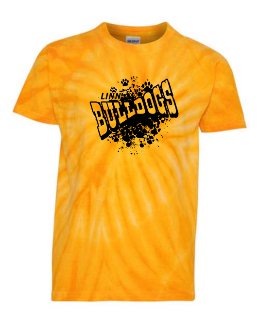 Tie Dye Bulldog Splatter Tee