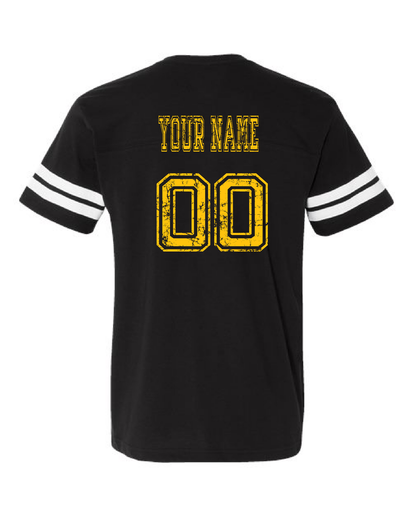 Football Striped Tee- w/Name and Number