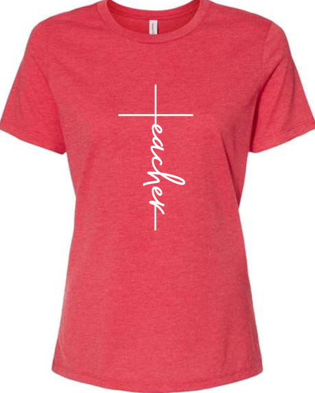 Women's 'Teacher' Short Sleeve