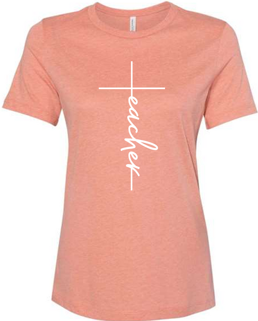 Women's 'Teacher' Short Sleeve