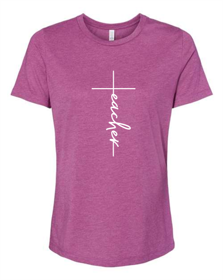 Women's 'Teacher' Short Sleeve