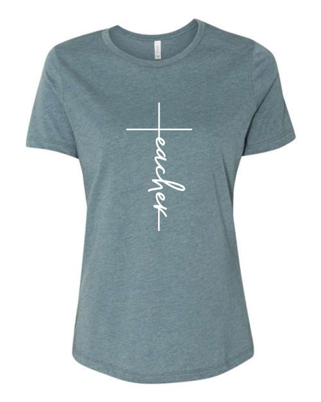 Women's 'Teacher' Short Sleeve