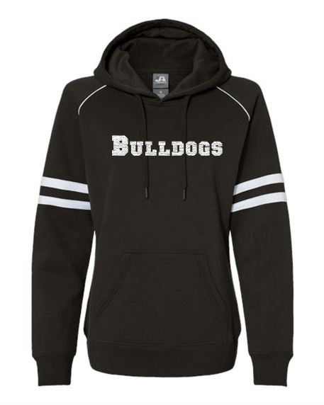 Women's Striped Hooded Sweatshirt 'Bulldogs'